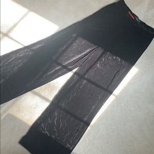 Velvet-like black trouser